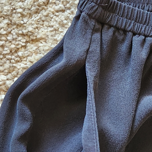 Eileen Fisher Woman Georgette Silk Wide Leg Pants Size 1X Color Black - Picture 13 of 16